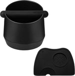 Load image into Gallery viewer, 6 Inch Extra Large Capacity Design Espresso Knock Box Tamping Mat Espresso Machine Accessories Set of 2 with Removable Knock Bar and Anti-Slip Base for Home Office Barista Tools for Bar Shop