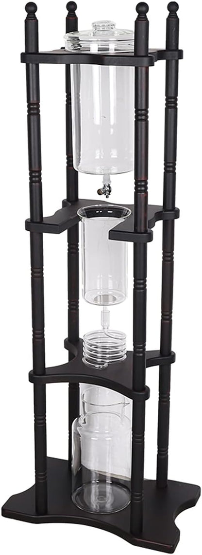 Ice Dripper Coffee Maker, Adjustable Cold Brew Coffee Tower, Manual Ice Drip Coffee Maker for Coffee Shop, Bar, Club, 2L/67.6oz 25 Cups