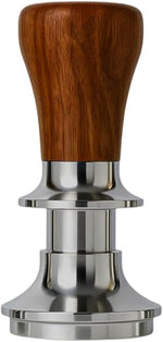 Load image into Gallery viewer, Coffee Espresso Tamper with WDT Tool, Coffee Press with Silicone Mat, 100% Flat Stainless Steel Base Tamper for Espresso Coffee Machine (Brown2, 51mm)