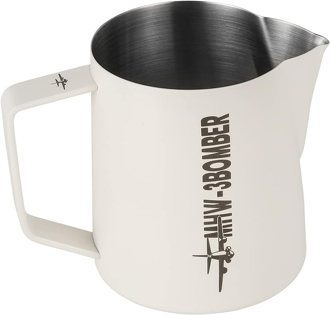 MHW-3BOMBER Espresso Steaming Pitcher Milk Frothing Pitcher Stainless Steel Milk Coffee Cappuccino Latte Art Barista Cup 13.5oz/400ml P5019W