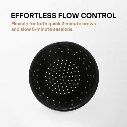 [Holiday Gift] Vietnamese Phin Filter, Plastic Reusable Pour Over Coffee Dripper, Single Cup Coffee Filter with Flower Design for Manual Brewing, Gift for Christmas Thankgiving (Black)