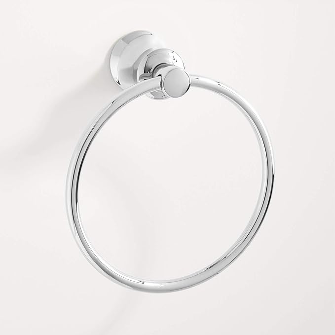 Signature Hardware 446875 Pendleton Towel Ring - Polished Nickel