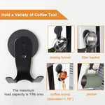 Load image into Gallery viewer, Magnetic Coffee Portafilter Tamper Holder, Organizer for Espresso Accessories, Compatible with Breville/Rancilio etc (Black, Stainless Steel 100%)