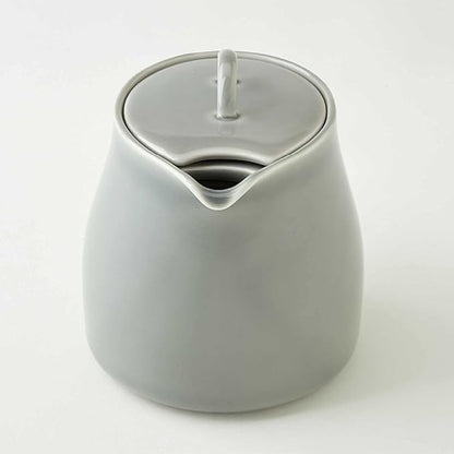 Fourlife 620Ikw Ceramic Teapot, 1.9 fl oz (591 ml), 3 Cups, Includes Tea Strainer, Microwave and Dishwasher Safe, Gray, Ink Wash, Danjou Teapot