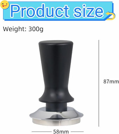 Espresso Tamper, Coffee Tamper 58mm Espresso Hand Tamper 30lbs Stainless Steel Base Tamper Espresso Spring-loaded Tamper for Barista Home