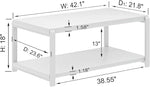 Load image into Gallery viewer, EXCEFUR White Coffee Table with Storage, Modern Center Table for Living Room, Rustic Wood and Metal Cocktail Tables, White Oak