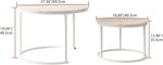 Load image into Gallery viewer, Round Coffee Table Set of 2 End Tables for Living Room,Modern White Coffee Table Nesting Tables,Living Room Tables Wood Furniture Metal Frame,Sturdy Stacking Side Tables,Easy Assembly,Oak