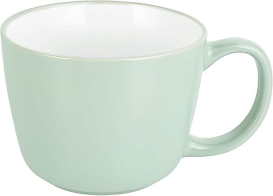 Ceramic Mugs 18oz,Large Ceramic Coffee for Men, Women, Dad, Mom, Modern Coffee Mugs With Handle For Cereal,Juice,Soup,Tea. (1Pack, lightgreen)