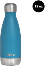 Load image into Gallery viewer, MIRA 12 oz Insulated Water Bottle - Slim Stainless Steel Cola Shape Thermo - Double Wall Hot &amp; Cold Flask (24Hr Cold/12Hr Hot) - Hawaiian Blue