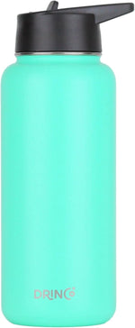 Load image into Gallery viewer, DRINCO Stainless Steel Water Bottle Spout Lid Vacuum Insulated Double Wall Water Bottle Wide Mouth (40oz 32oz 22oz 18oz 14oz) Leak Proof Keeps Cold or Hot (32 oz, 32oz Teal)
