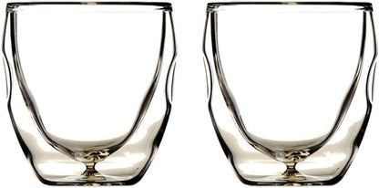 Ozeri Moderna Artisan Series Double Wall Beverage and Espresso Shot Glasses, 2-Ounce, Set of 2