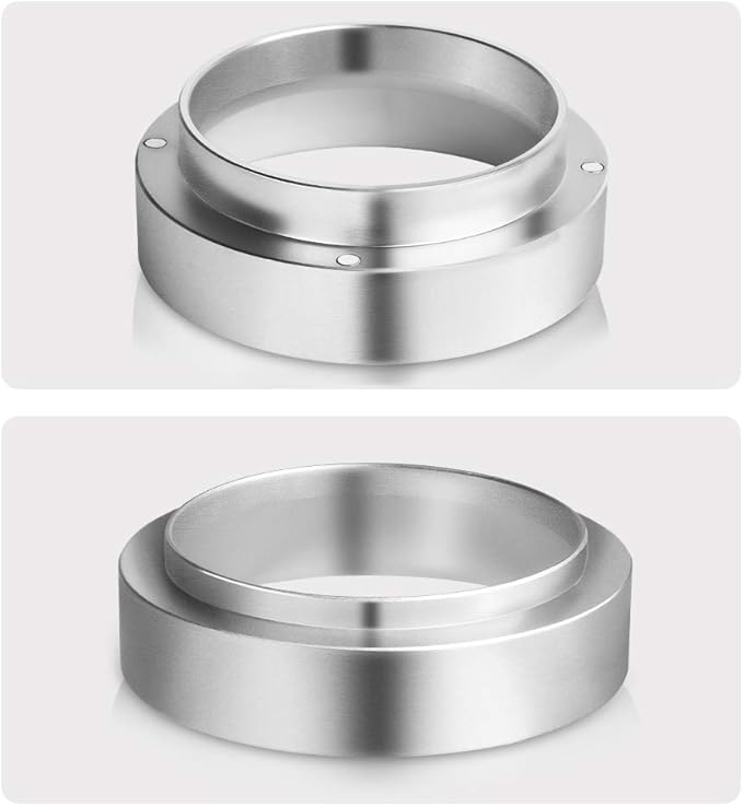 Aluminum Espresso Coffee Dosing Funnel Dosing Ring Funnel Replacement for 53mm Portafilters Espresso Machine Espresso Hand Tampers Accessories (53mm)