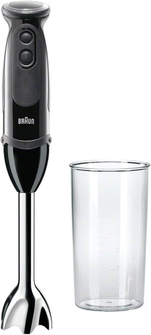 Braun MQ5000 Vario Hand Blender Stick – 21-Speed Handheld Immersion Blender with Turbo Boost, Stainless Steel Blades, SplashControl, EasyClick System, 400W, Hand Blenders for Smoothies