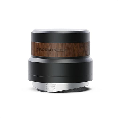 CrossCreek 54mm Espresso Distributor | Gravity Adaptive Distribution Tools Fits 54mm Breville Espresso Portafilter | Self Leveling Distributor | Stainless Steel & Walnut | Espresso Machine Accessories