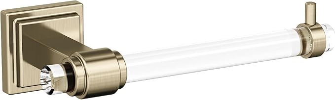 Amerock | Clear/Golden Champagne | Glacio | 5 Piece | Bathroom Accessories Set