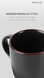 Load image into Gallery viewer, famiware Mercury Coffee Mugs 13 oz, Coffee Mugs Set of 4 with Handle, Cups for Latte, Hot Tea, Cappuccino, Mocha, Cocoa, Black