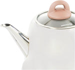 Load image into Gallery viewer, Korkmaz Bella Nora Retro Stainless Steel Tea Pot Set, Tea Kettle for Stove Top, Induction Compatible Capsulated Base (Rose Gold)