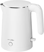 Load image into Gallery viewer, Electric Kettle Stainless Steel, 1.0L Small Water Boiler 1200W Fast Boiling, Double Wall Tea Kettle Pot Automatic Shut Off, Durable Coffee &amp; Tea Maker/Warmer/Heater White