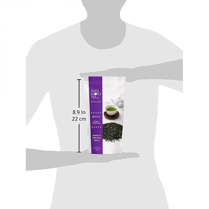 SUGIMOTO TEA Japanese Sencha Green Tea Loose Leaf 3.5 oz (100 g) Pack of 3