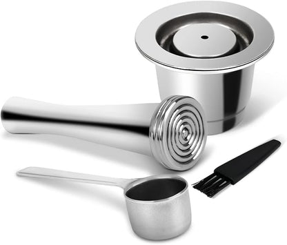 LIHONG Reusable Coffee Pods, Stainless Steel Reusable Espresso Capsules Compatible with Nespresso Original Line (1 pack)