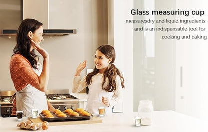 Shot Glasses Measuring cup 2018 Liquid Heavy Glass Wine Glass Espresso Shot Glass 26-Incremental Measurement 1oz, 6 Tsp, 2 Tbs, 30ml (2 pack-red 30ml)