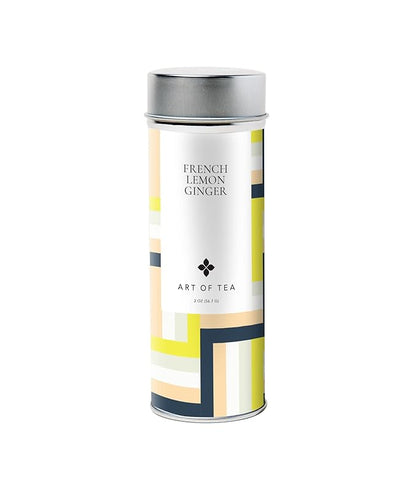 Art of Tea | Organic French Lemon Ginger 1.5oz Herbal Tea | Artisan Loose Leaf Tea Tin
