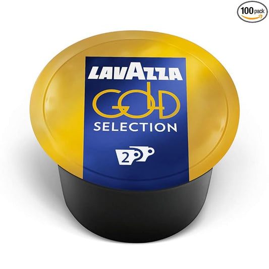 Lavazza Blue Gold Selection Double Shot Espresso Capsules, Arabica and Robusta Blend, Compatible with Lavazza Classy Machines (100 Capsules)