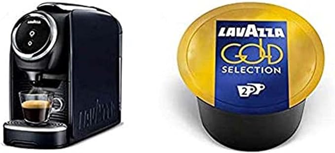 Lavazza Blue Classy Mini Single Serve Espresso Coffee Machine LB 300 with Gold Selection 2 Coffee Capsules (Pack Of 100), Value Pack, 2 Coffee selections: simple touch controls