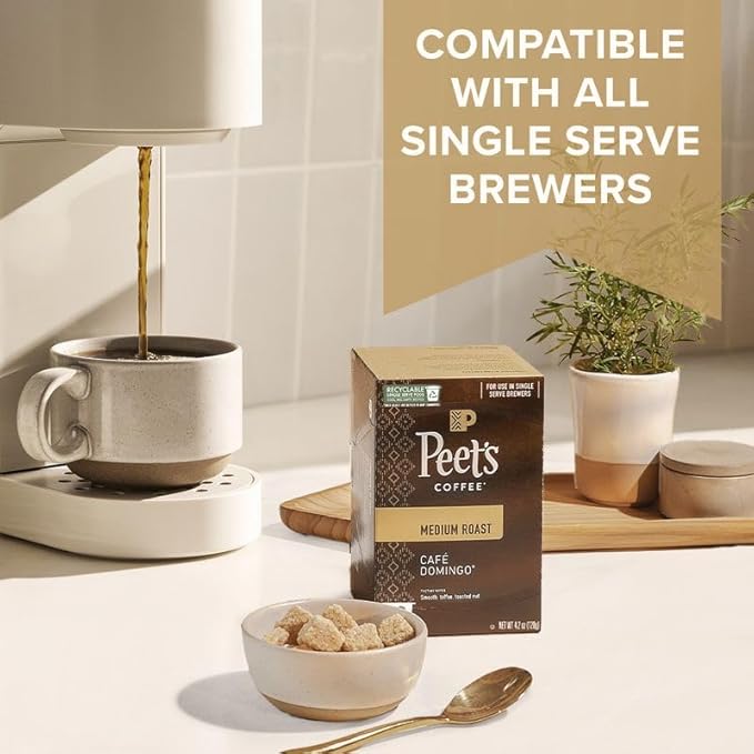 Peet's Coffee, Dark Roast Single Serve Coffee Pods - French Roast 10 Count (1 Box of 10 Pods)