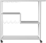 Load image into Gallery viewer, Holly &amp; Martin Zephs Bar Cart White - Stylish Bar Cart for Home - Utility Carts with Wheels