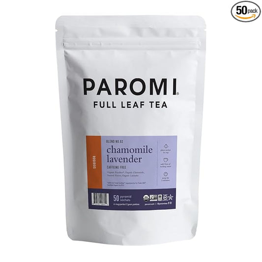 Paromi Chamomile Lavender Rooibos, Resealable Pouch, 50 Count