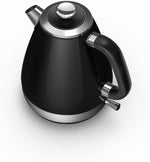 Load image into Gallery viewer, 1.7L Retro Electric Kettle, 1200w Fast Boiling, Stainless Steel Hot Water Kettle Electric, Auto Shut-Off, Cordless, Boil-Dry Protection, Black