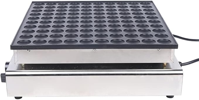 100PCS Mini Dutch Pancake Baker, Electric Waffle Maker Machine Nonstick, Poffertjes Maker Dorayaki Baker 1.8 Inches for Home and Restaurants, 110V, 3400W