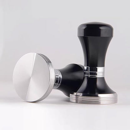 MOJAE 58mm Espresso Tamper with 304 Stainless Steel Flat, Coffee Tamper for 58mm Portafilters (Black)