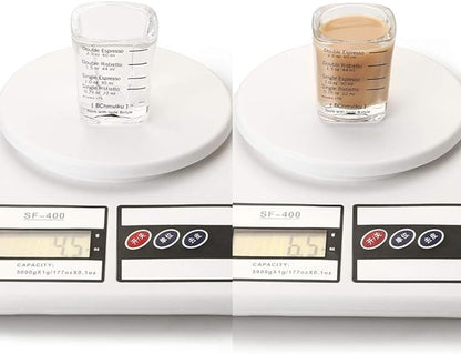Espresso Shot Glass Liquid Heavy Sturdy Glass Shot Glasses Measuring cup Wine Glass 1 Pack 2oz/60ml By BCnmviku(Sturdy 1Pack)