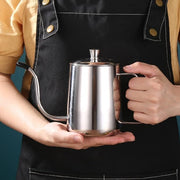 Toyvian Gooseneck Kettle 600ML Metal Coffee Kettle, Coffee Thin Spout, Gooseneck Pitcher, Narrow Spout Pot, Dripper Stainless Steel Water Bottle