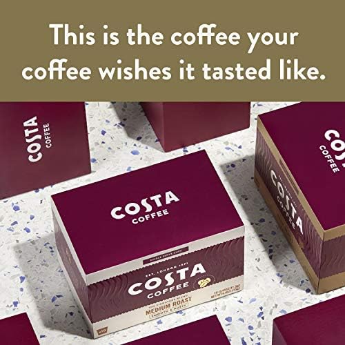 Costa Coffee Ground Coffee, Colombian Decaf Medium Roast, 12oz each, Rainforest Alliance Certified