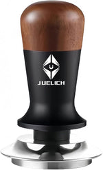 Load image into Gallery viewer, 53mm Coffee Tamper with Wooden Handle –Spring Loaded Espresso Tamper, 51mm Stainless Steel Coffee Distributor, Classic Series Barista Hand Tool (53mm)