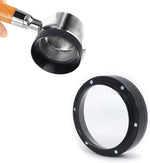 Load image into Gallery viewer, 53mm Magnetic Espresso Dosing Funnel Lightweight Aluminum Coffee Dosing Ring Compatible 53mm Portafilter (Black, 53mm)