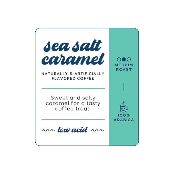 Manatee Gourmet Coffee, Single Serve Pods for Keurig K Cup Brewers, Medium Roast, Sea Salt Caramel, 72 Count