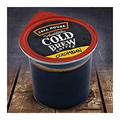 Java House Cold Brew Coffee Concentrate Single Serve Liquid Pods, Peel and Pour, Ready Hot or Iced, TSA Approved