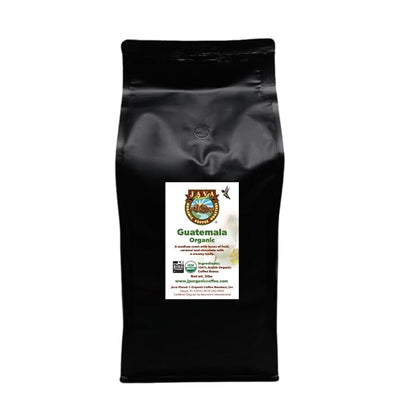 Low Acid Organic Coffee – Whole Bean, Mold-Free & Stomach Friendly by Java Planet, Guatemalan Single Origin Coffee, Medium Roast, Smooth Full Flavored, 5LB Bag