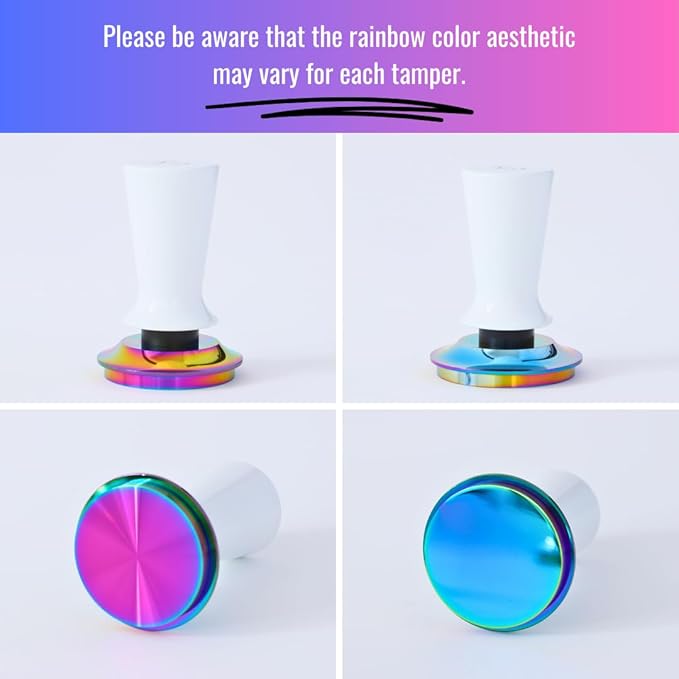 For Days 54mm Calibrated Tamper for Espresso Machines, 20 lbs Spring-Loaded Coffee Tool for Baristas with a Stainless Steel Flat Base, Fits 54mm Portafilters and Breville (Black Handle)