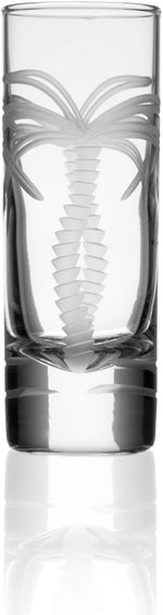 Load image into Gallery viewer, Rolf Glass Palm Tree Shot Glass | 2.5oz Engraved Glass Cordial | Coastal Glassware | Lead-Free and Diamond-Wheel-Engraved | Made in the USA | Set of 4