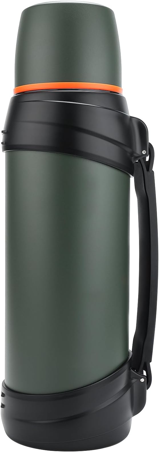 Large Thermosflask- 85oz Stainless Steel Insulated Bottle for Travel with BPA Free Cup - 2.5L Oversized Vacuum Insulated Thermoses with Handle and Strap for Hot & Cold Drinks(Green)