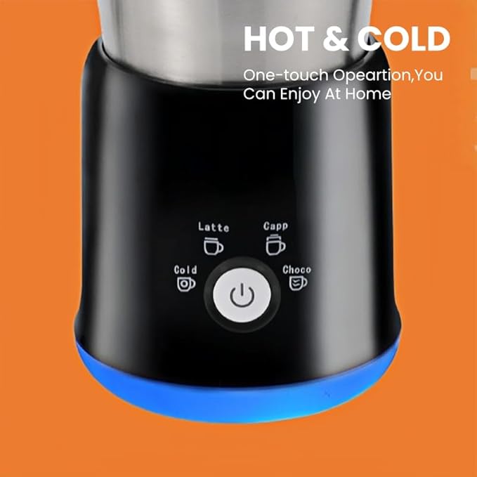 4-in-1 Electric Frother and Steamer,23.67oz/700ml Automatic Hot and Cold Foam Maker and Milk Warmer,Large Capacity Coffee Frother For Latte,Cappuccino,Mocha, Hot Chocolate
