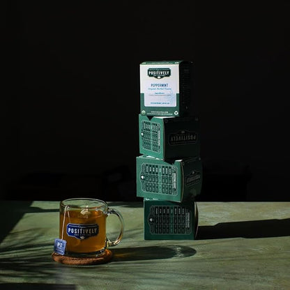 Organic Positively Tea Company, Peppermint Leaf Herbal Tea Bags, 20 Count