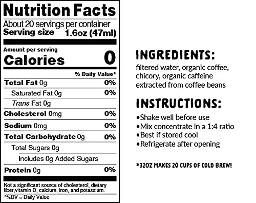 Explorer Cold Brew Organic Liquid Coffee Concentrate, Seeker Low Caffeine, Drink Iced or Hot, 32 fl oz, Makes 20+ Cups