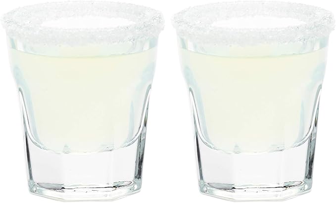 Restaurantware Otto 1 Ounce Shot Glasses Set Of 6 Paneled Whiskey Shot Glasses - Fine-Blown Heavy Base Dishwasher-Safe Clear Glass Shot Glass Set Chip-Resistant For Whiskey Tequila or Vodka