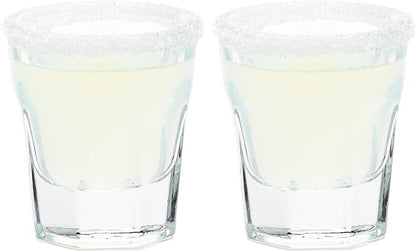 Restaurantware Otto 1 Ounce Shot Glasses Set Of 6 Paneled Whiskey Shot Glasses - Fine-Blown Heavy Base Dishwasher-Safe Clear Glass Shot Glass Set Chip-Resistant For Whiskey Tequila or Vodka